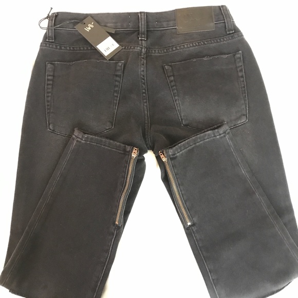 •One Teaspoon Free-bird LW Ankle Zip Denim Jeans in Black Sz 26 & 29 - Picture 5 of 13